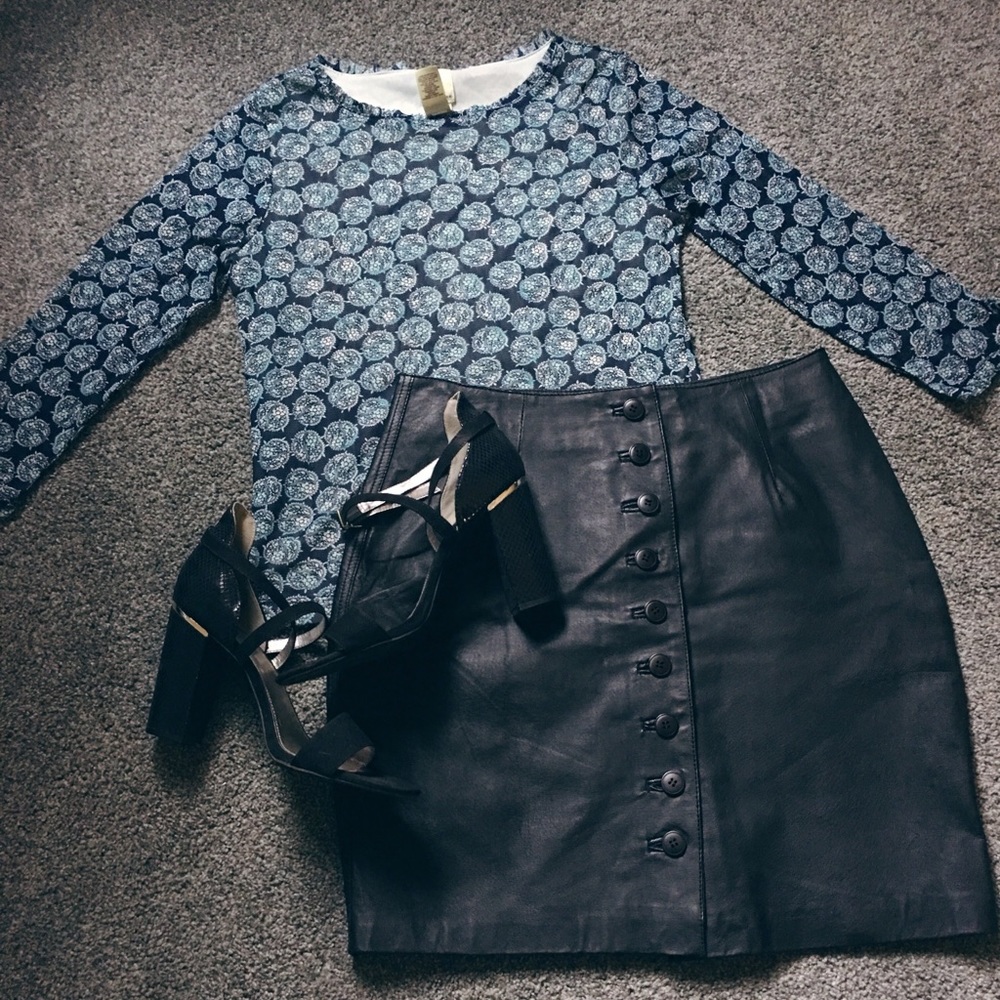 Blue printed blouse